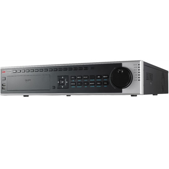 64-канальный IP-видеорегистратор Hikvision DS-8664NI-I8 с разрешением записи 12Мп, 8 SATA HDD/SSD до
