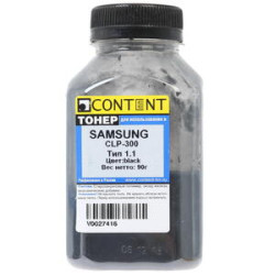 Тонер Content для Samsung CLP-300, Тип 1.1, Bk, 90 г, банка Тонер Content для Samsung CLP-300, Тип 1.1, Bk, 90 г, банка
